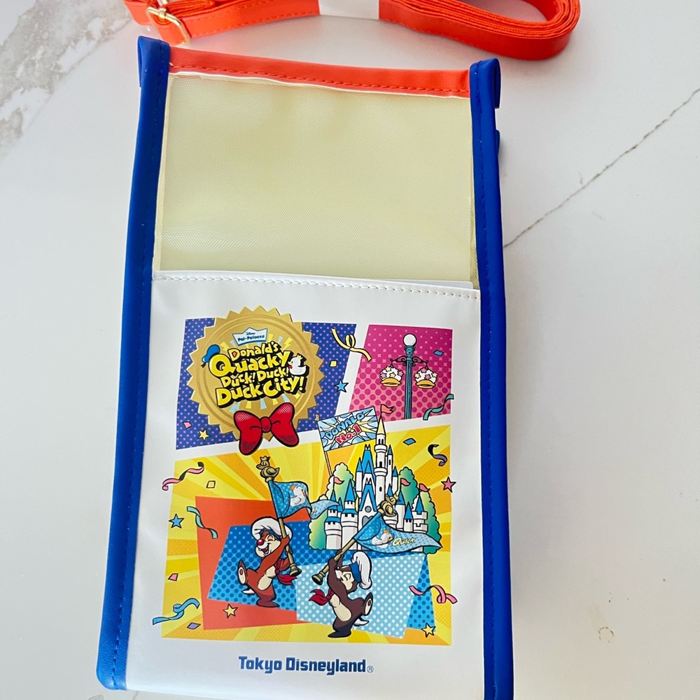 Tokyo Disney Blue and Orange shoulder Bag with the chipmunks